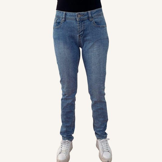 Malibu-Zip high stretch denim