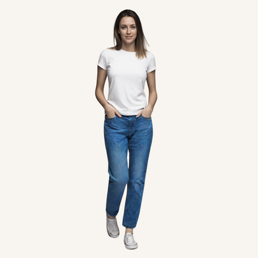 Anne C Straight 7/8 cozy denim